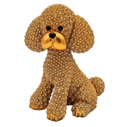 Bomboniera Battesimo Compleanno Cagnolino Cane Barboncino Oro