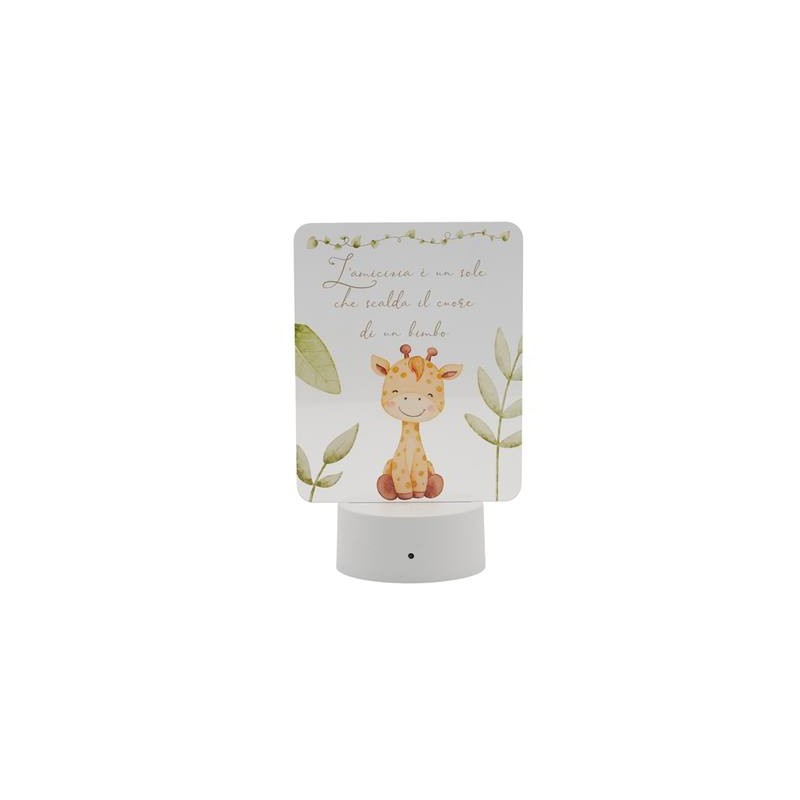 Bomboniera Battesimo Compleanno Lampada Led Con Giraffa