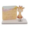 Bomboniera Battesimo Compleanno Giraffa Con Base Led e Targhetta