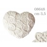 Gessetto Decorativo Cuore con Rose 3,5 cm