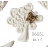 Gessetto Decorativo Albero della Vita Dettaglio in Legno Farfalla 4 cm