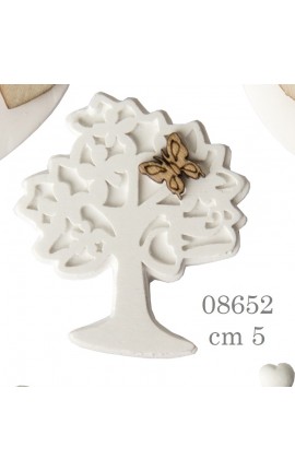 Gessetto Decorativo Albero della Vita Dettaglio in Legno Farfalla 5 cm