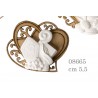 Gessetto Decorativo Cresima Dettaglio in Legno Cuore 5,5 cm