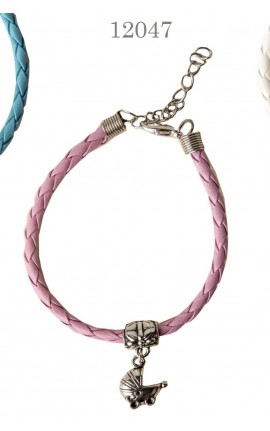 Braccialetto Bimba Rosa Carrozzina in Zama