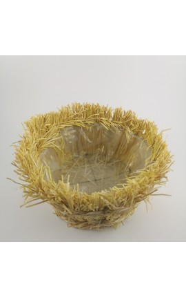 Cestino in Rafia Colorata Giallo