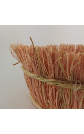 Cestino in Rafia Colorata Rosa