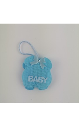 Sacchetto Portaconfetti in TNT Vestitino Celeste Baby 12pezzi