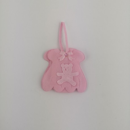 Sacchetto Portaconfetti in TNT Vestitino Rosa Orsetto Baby