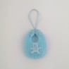 Sacchetto Portaconfetti in TNT a Bavaglio Celeste con Orsacchiotto Baby