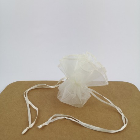 Sacchetto Portaconfetti in Organza Bianco