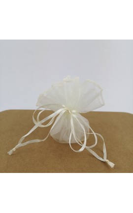 Sacchetto Portaconfetti in Organza Bianco