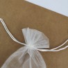 10 Sacchettini Portaconfetti in Organza Biano/Oro/Rosso