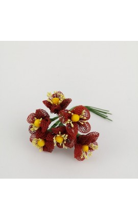 Mazzetto da 6 Fiori Rossi Accessorio Decorativo