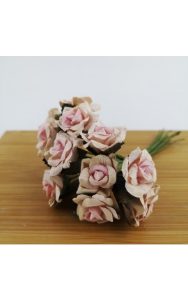 Mazzetto da 12 Rose Rosa Accessorio Decorativo