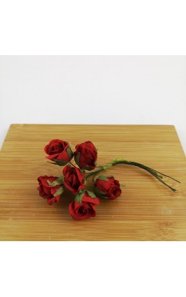 Mazzetto da 6 Rose Rosse Accessorio Decorativo