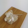 Mazzetto da 6 Rose Bianche con Strass Accessorio Decorativo