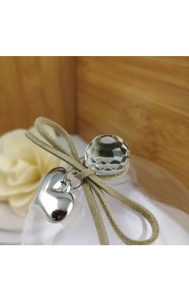 Sfera in vetro con Fiore e Acc. Cuore