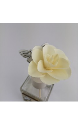 Profumatore in Vetro con Fiore e Dettagli in Legno