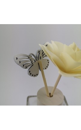 Profumatore in Vetro con Fiore e Dettagli in Legno