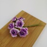 Mazzetto da 6 Rose Viola con Puntoluce Accessorio Decorativo