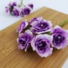 Mazzetto da 6 Rose Viola con Puntoluce Accessorio Decorativo