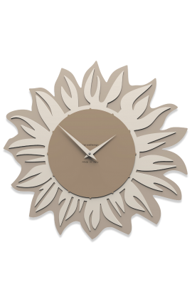 CALLEA DESIGN GIRASOLE OROLOGIO MODERNO DA PARETE LEGNO COLORE CAFFELATTE