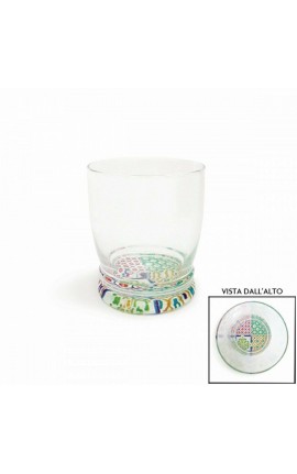 Excelsa Set 6 Bicchieri Acqua Maioliche Fondo Decorato