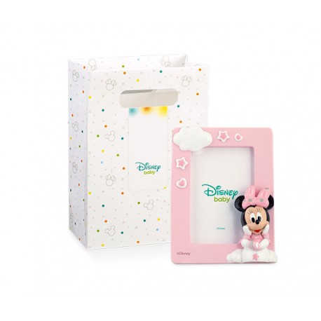 Disney Portafoto Minnie in Resina Rosa con Box