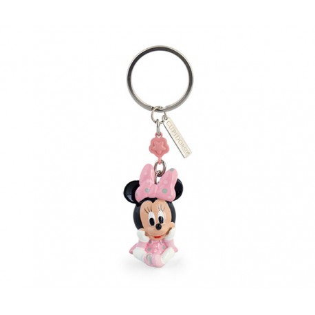 Disney Portachiavi Minnie 3D in Resina Rosa