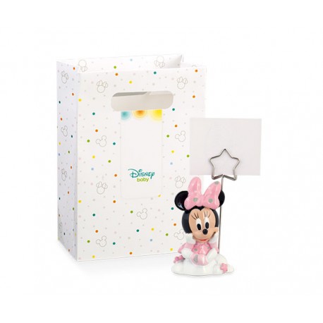 Disney Segnaposto Minnie in Resina Rosa con Clip