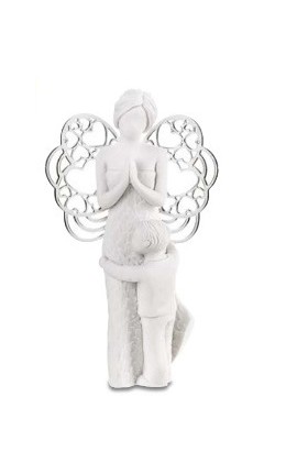 Angelo Bimbo Sogno in Ceramica h.12 cm