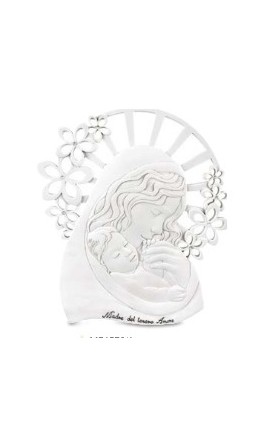 Icona Maternità Madre Bianca 15x17 cm