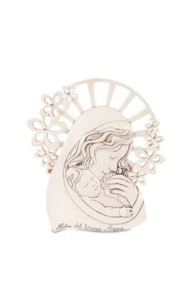 Icona Maternità Madre Beige 15x17 cm