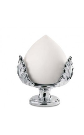 Pomo Bianco Base Argentata h.9,5 cm