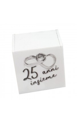 25 Pezzi - Cubo Box Bianco Venticinquesimo 5x5x5 cm