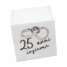 25 Pezzi - Cubo Box Bianco Venticinquesimo 5x5x5 cm