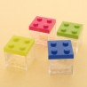 12 Pezzi - Cubo Box Trasparente Coperchio Mattoncino Lego in Plexiglass 4 Ass.