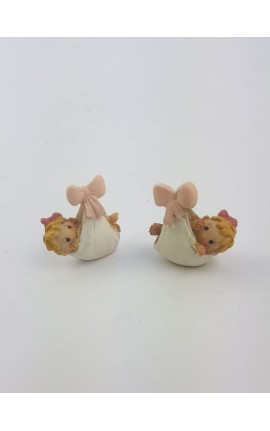 Fagotto Bimba/Bimbo in Resina Colorata