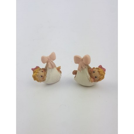 Fagotto Bimba/Bimbo in Resina Colorata