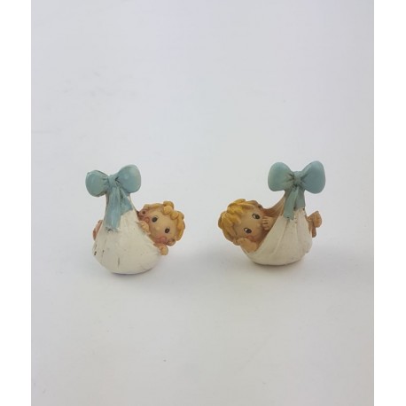 Fagotto Bimba/Bimbo in Resina Colorata