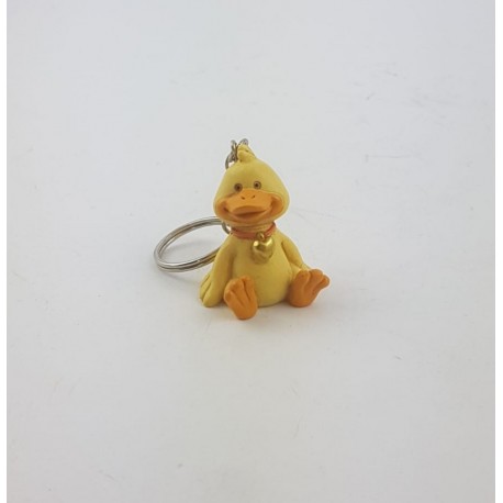 Portachiavi Pulcino in Resina Colorata