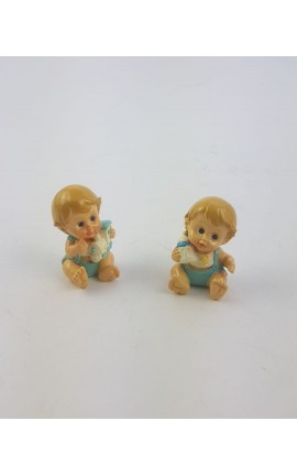 Bimbo Nascita in Resina Colorata Lucida