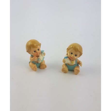 Bimbo Nascita in Resina Colorata Lucida