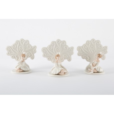 Bomboniera Ballerina con Albero della Vita in Porcellana 3 ASS