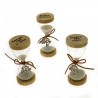 Classidra artistica in Vetro e Legno con Albero della Vita h.13,5 cm con Box 3 Ass