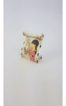 Pergamena Comunione Bimba/Bimbo in Resina Colorata Rosa/Azzurro