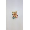 Pergamena Madonna Con Bimbo in Resina Colorata