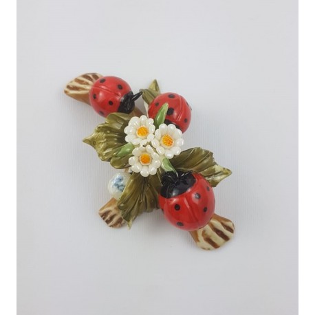 Rametto in Porcellana Con Coccinelle