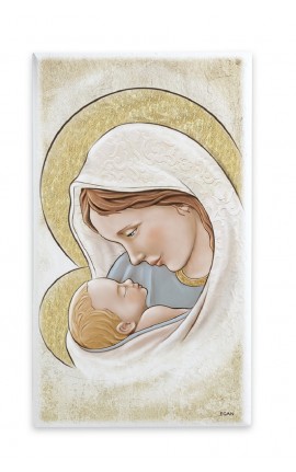 EGAN Quadro D'Arredo Madonna Con Bambino Su Legno