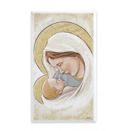 EGAN Quadro D'Arredo Madonna Con Bambino Su Legno